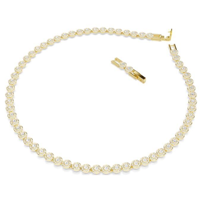 Collier Una Angelic, taille ronde, petit, blanc, plaqué or Collier Una Angelic, taille ronde, petit, blanc, plaqué or