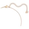 Collier Una, taille ronde, blanc, plaqué or rose