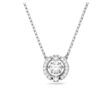 Collier Una, taille ronde, blanc, plaqué rhodium Collier Una, taille ronde, blanc, plaqué rhodium