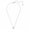 Collier Una, taille ronde, blanc, plaqué rhodium Collier Una, taille ronde, blanc, plaqué rhodium
