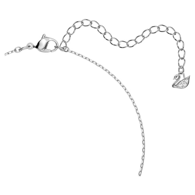 Collier Una, taille ronde, blanc, plaqué rhodium Collier Una, taille ronde, blanc, plaqué rhodium