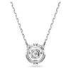 Collier Una, taille ronde, blanc, plaqué rhodium Collier Una, taille ronde, blanc, plaqué rhodium