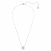 Collier Una, taille ronde, bleu, plaqué rhodium Collier Una, taille ronde, bleu, plaqué rhodium