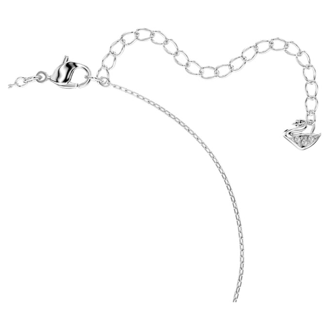 Collier Una, taille ronde, bleu, plaqué rhodium Collier Una, taille ronde, bleu, plaqué rhodium