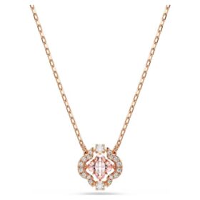 Collier Una Trèfle, rose, plaqué or rose Collier Una Trèfle, rose, plaqué or rose