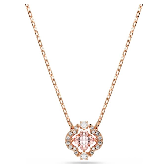 Collier Una Trèfle, rose, plaqué or rose Collier Una Trèfle, rose, plaqué or rose