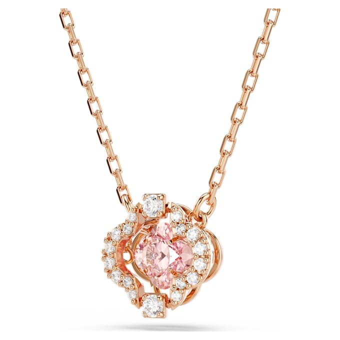Collier Una Trèfle, rose, plaqué or rose Collier Una Trèfle, rose, plaqué or rose