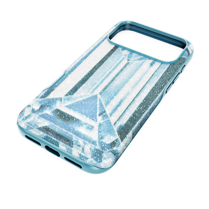 Coque de smartphone haut de gamme à effet cristal, iPhone® 17 Pro Max, bleue Coque de smartphone haut de gamme à effet cristal, iPhone® 17 Pro Max, bleue