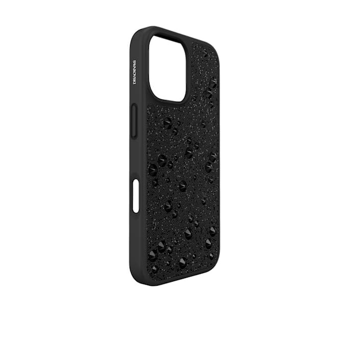 Coque de smartphone haute avec cristaux à dos plat, iPhone® 17, noir Coque de smartphone haute avec cristaux à dos plat, iPhone® 17, noir