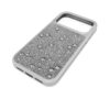 Coque de smartphone haute avec cristaux à dos plat, iPhone® 17 Pro, ton argenté Coque de smartphone haute avec cristaux à dos plat, iPhone® 17 Pro, ton argenté