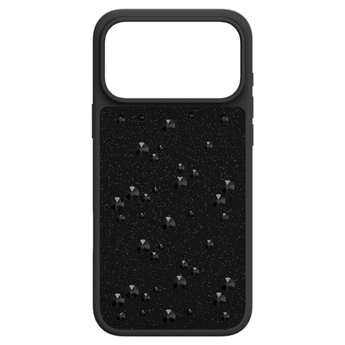 Coque de smartphone haute avec dos plat en cristaux, iPhone® 17 Pro Max, noir Coque de smartphone haute avec dos plat en cristaux, iPhone® 17 Pro Max, noir