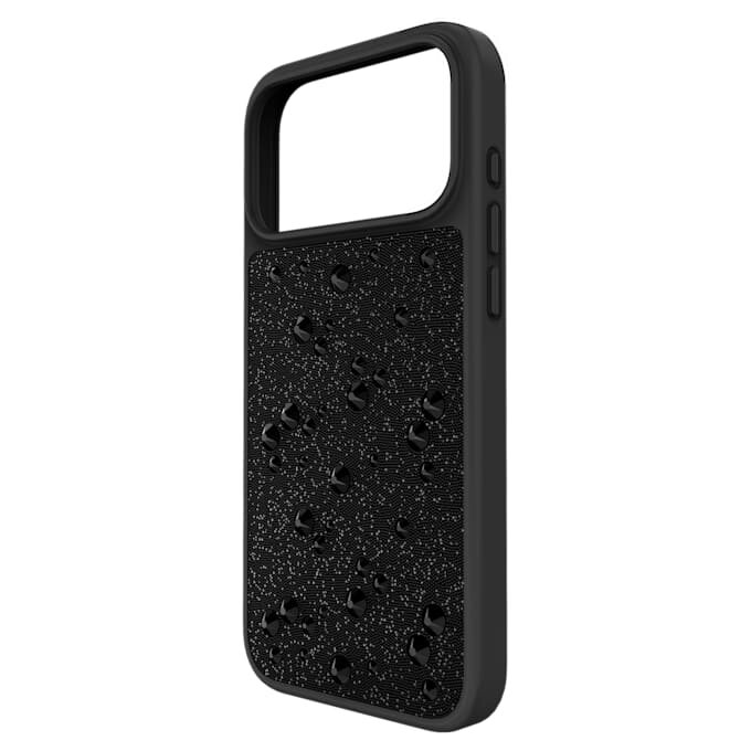 Coque de smartphone haute avec dos plat en cristaux, iPhone® 17 Pro Max, noir Coque de smartphone haute avec dos plat en cristaux, iPhone® 17 Pro Max, noir