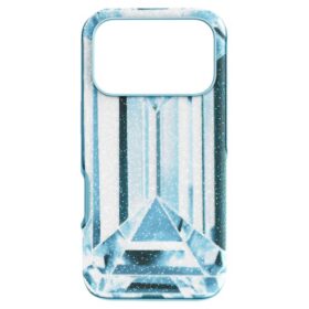 Coque de smartphone haute avec effet cristal, iPhone® 17 Pro, bleue