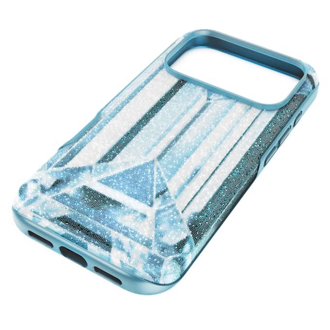 Coque de smartphone haute avec effet cristal, iPhone® 17 Pro, bleue Coque de smartphone haute avec effet cristal, iPhone® 17 Pro, bleue