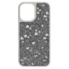 Coque de smartphone haute avec motif dispersé, iPhone® 16, ton argenté