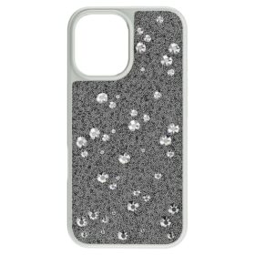 Coque de smartphone haute avec motif dispersé, iPhone® 16, ton argenté