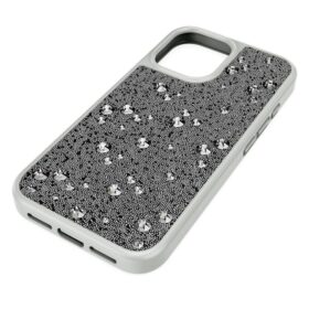 Coque de smartphone haute avec motif dispersé, iPhone® 16, ton argenté