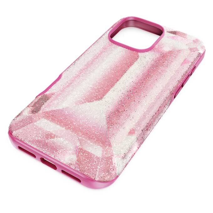 Coque de smartphone haute avec motif imprimé en cristaux, iPhone® 16 Pro Max, rose Coque de smartphone haute avec motif imprimé en cristaux, iPhone® 16 Pro Max, rose