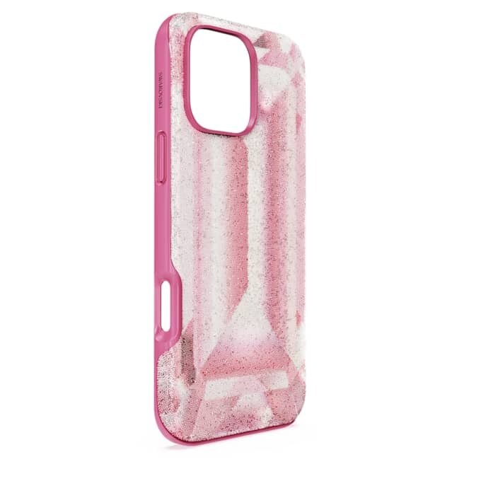 Coque de smartphone haute avec motif imprimé en cristaux, iPhone® 16 Pro Max, rose Coque de smartphone haute avec motif imprimé en cristaux, iPhone® 16 Pro Max, rose