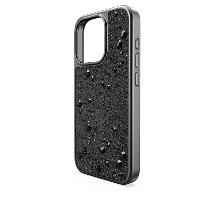Coque de smartphone High à dos plat ornée de cristaux, iPhone® 15 Pro, noir Coque de smartphone High à dos plat ornée de cristaux, iPhone® 15 Pro, noir