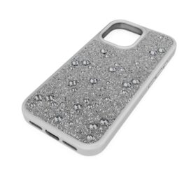 Coque de smartphone High à dos plat ornée de cristaux, iPhone® 17, couleur argentée