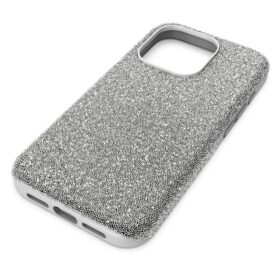Coque haute pour smartphone iPhone® 15 Pro, ton argenté