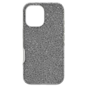 Coque haute pour smartphone iPhone® 16, ton argenté