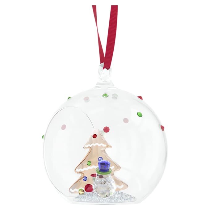 Décoration de sapin « Holiday Cheers » : boule avec sapin et bonhomme de neige Décoration de sapin « Holiday Cheers » : boule avec sapin et bonhomme de neige