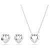 Ensemble Ariana Grande x Swarovski : tailles variées, cœur, blanc, plaqué rhodium Ensemble Ariana Grande x Swarovski : tailles variées, cœur, blanc, plaqué rhodium