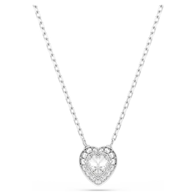 Ensemble Ariana Grande x Swarovski : tailles variées, cœur, blanc, plaqué rhodium Ensemble Ariana Grande x Swarovski : tailles variées, cœur, blanc, plaqué rhodium