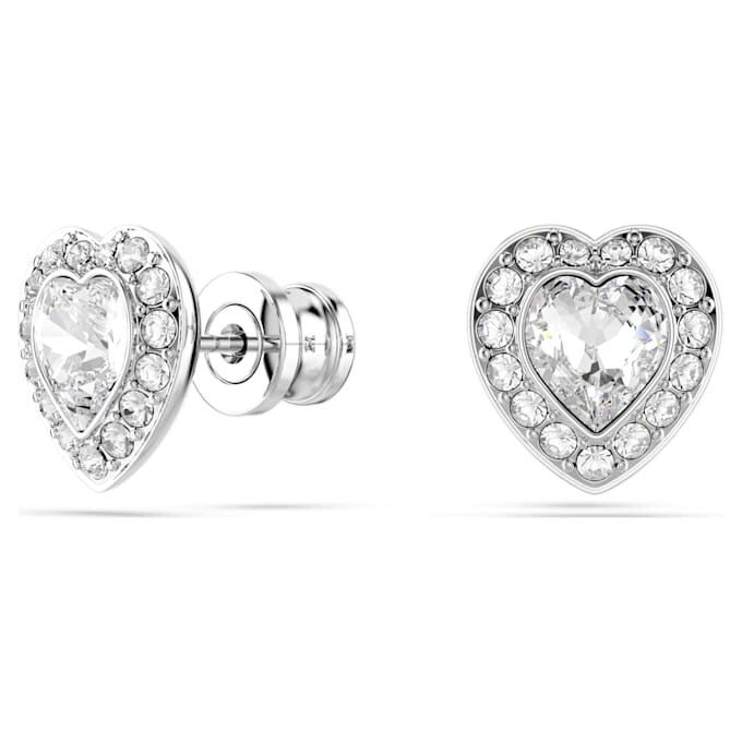 Ensemble Ariana Grande x Swarovski : tailles variées, cœur, blanc, plaqué rhodium Ensemble Ariana Grande x Swarovski : tailles variées, cœur, blanc, plaqué rhodium