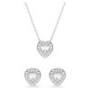 Ensemble Ariana Grande x Swarovski : tailles variées, cœur, blanc, plaqué rhodium Ensemble Ariana Grande x Swarovski : tailles variées, cœur, blanc, plaqué rhodium