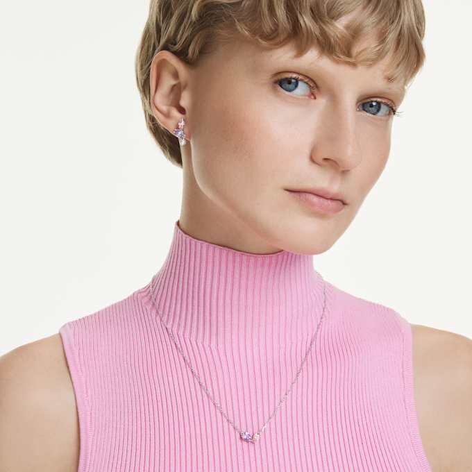 Ensemble Ariana Grande X Swarovski : tailles variées, multicolore, plaqué rhodium Ensemble Ariana Grande X Swarovski : tailles variées, multicolore, plaqué rhodium