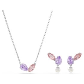 Ensemble Ariana Grande X Swarovski : tailles variées, multicolore, plaqué rhodium Ensemble Ariana Grande X Swarovski : tailles variées, multicolore, plaqué rhodium