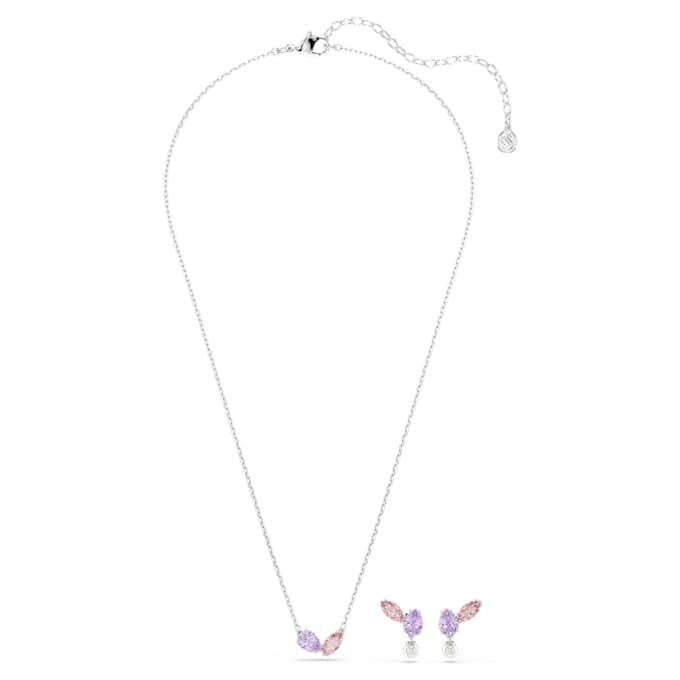 Ensemble Ariana Grande X Swarovski : tailles variées, multicolore, plaqué rhodium Ensemble Ariana Grande X Swarovski : tailles variées, multicolore, plaqué rhodium