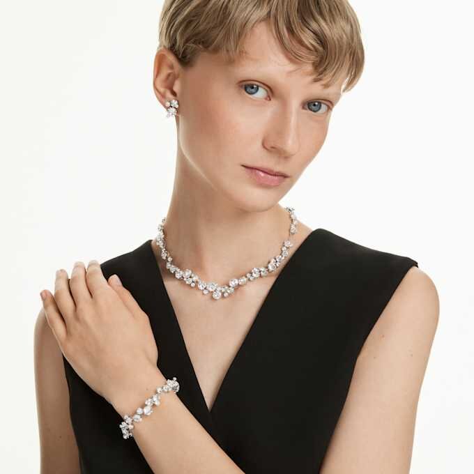 Ensemble Constella, tailles variées, blanc, plaqué rhodium Ensemble Constella, tailles variées, blanc, plaqué rhodium