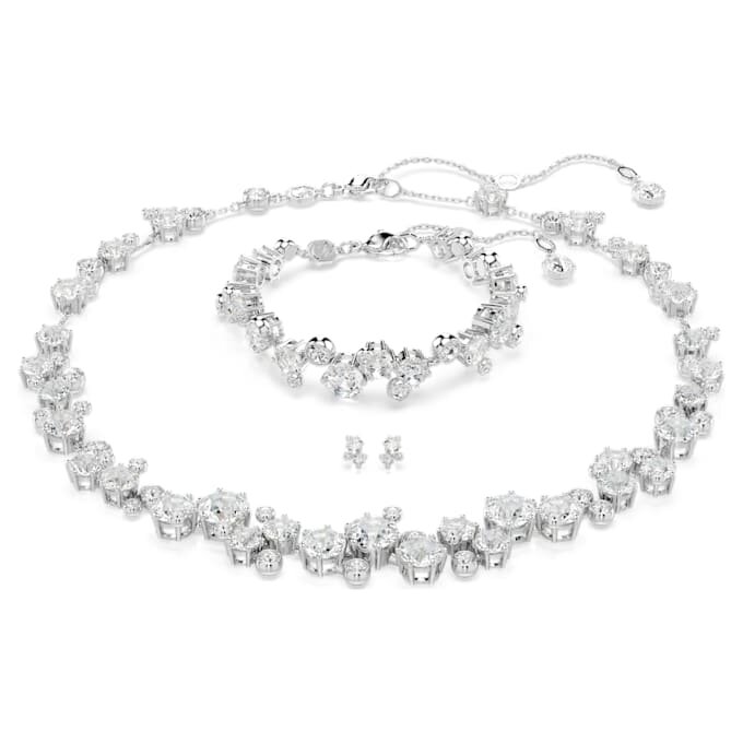 Ensemble Constella, tailles variées, blanc, plaqué rhodium Ensemble Constella, tailles variées, blanc, plaqué rhodium