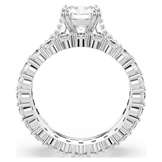 Ensemble de bagues Stilla (2), taille ronde, blanc, plaqué rhodium Ensemble de bagues Stilla (2), taille ronde, blanc, plaqué rhodium