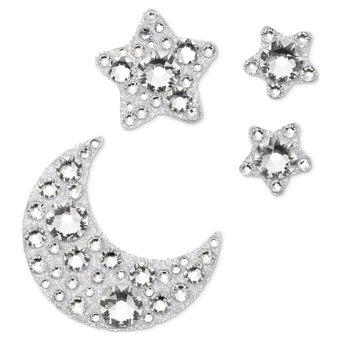 Ensemble de bijoux corporels (4), Lune et étoiles, blanc Ensemble de bijoux corporels (4), Lune et étoiles, blanc