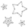 Ensemble de bijoux de corps (4), Étoile, Blanc