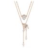 Ensemble de colliers Dragon & Phénix (2), perles de cristal, griffe de dragon, blanc, plaqué or rose Ensemble de colliers Dragon & Phénix (2), perles de cristal, griffe de dragon, blanc, plaqué or rose