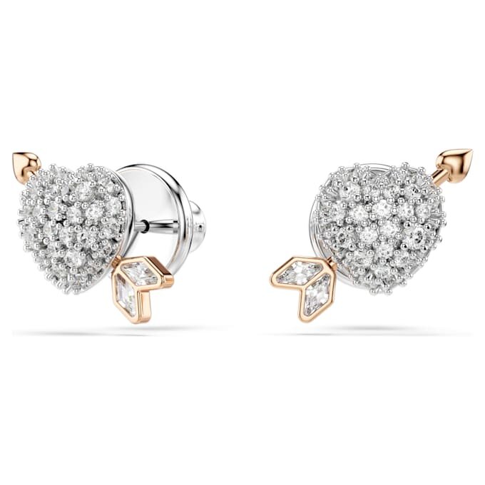 Ensemble Idyllia, tailles variées, cœur et flèche, plaqué or blanc et or rose Ensemble Idyllia, tailles variées, cœur et flèche, plaqué or blanc et or rose