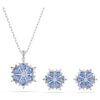 Ensemble « Magic Set » Flocon de neige, bleu, plaqué rhodium Ensemble « Magic Set » Flocon de neige, bleu, plaqué rhodium