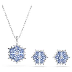 Ensemble « Magic Set » Flocon de neige, bleu, plaqué rhodium Ensemble « Magic Set » Flocon de neige, bleu, plaqué rhodium