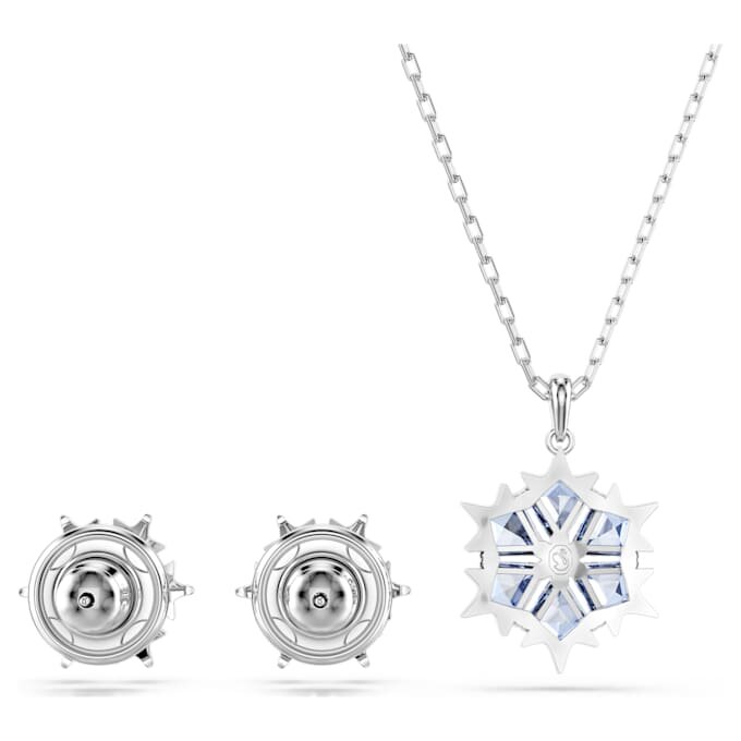 Ensemble « Magic Set » Flocon de neige, bleu, plaqué rhodium Ensemble « Magic Set » Flocon de neige, bleu, plaqué rhodium