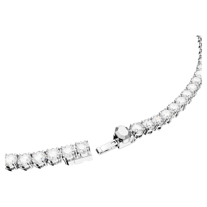 Ensemble Matrix Tennis, taille ronde, blanc, plaqué rhodium Ensemble Matrix Tennis, taille ronde, blanc, plaqué rhodium