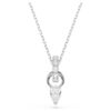 Ensemble Mesmera : taille poire, taille ronde, blanc, plaqué rhodium Ensemble Mesmera : taille poire, taille ronde, blanc, plaqué rhodium