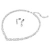 Ensemble Mesmera, tailles variées, blanc, plaqué rhodium