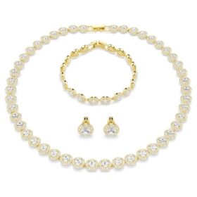 Ensemble Una Angelic (3 pièces), taille ronde, blanc, plaqué or