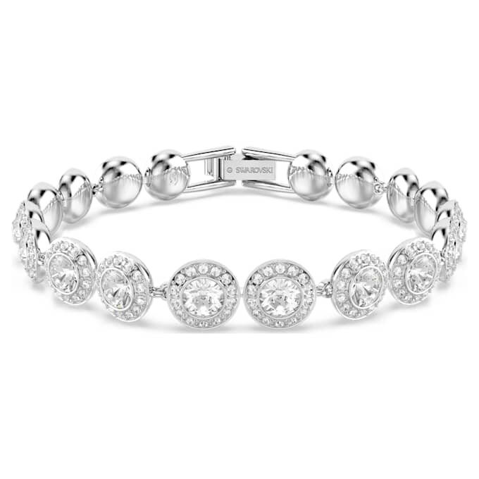 Ensemble Una Angelic (3), taille ronde, blanc, plaqué rhodium Ensemble Una Angelic (3), taille ronde, blanc, plaqué rhodium